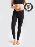 BAM Enduro Bamboo Profundo Waistband Mujeres Yoga Leggings - Negro