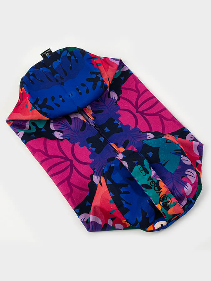 Yoga Studio Replacement Round Designed Bolster Outer Cushion Cover Toucan Print