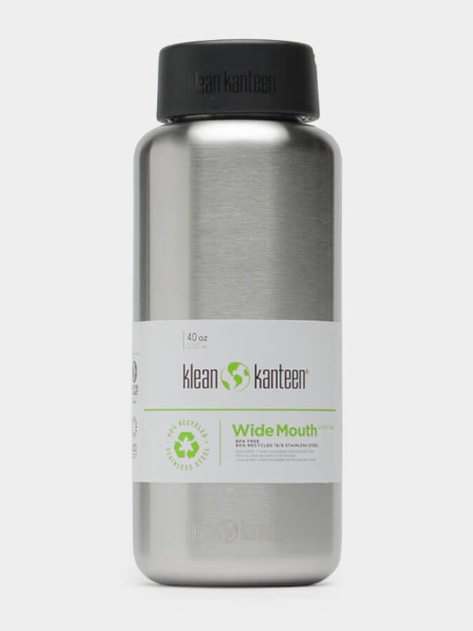 Klean Kanteen Wide Mouth Bottle 40oz (1182ml) With Loop Cap