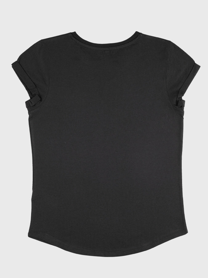 Yoga Studio Women's Organic Cotton Rolled Sleeve T-Shirt Top