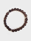 Yoga Studio Smoky Quartz Mala Pulsera de cuentas