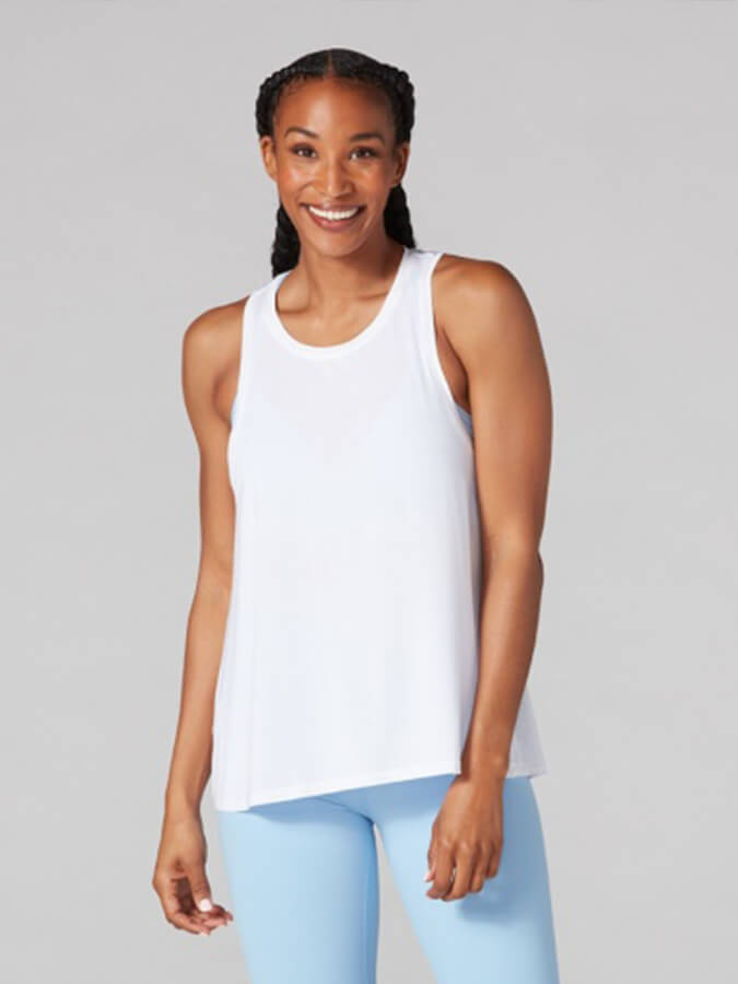 Tavi Tie Back Women's Tank Top - White