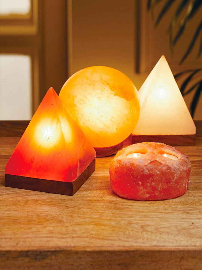 Namaste Pyramid Crafted Himalayan Salt Lamp