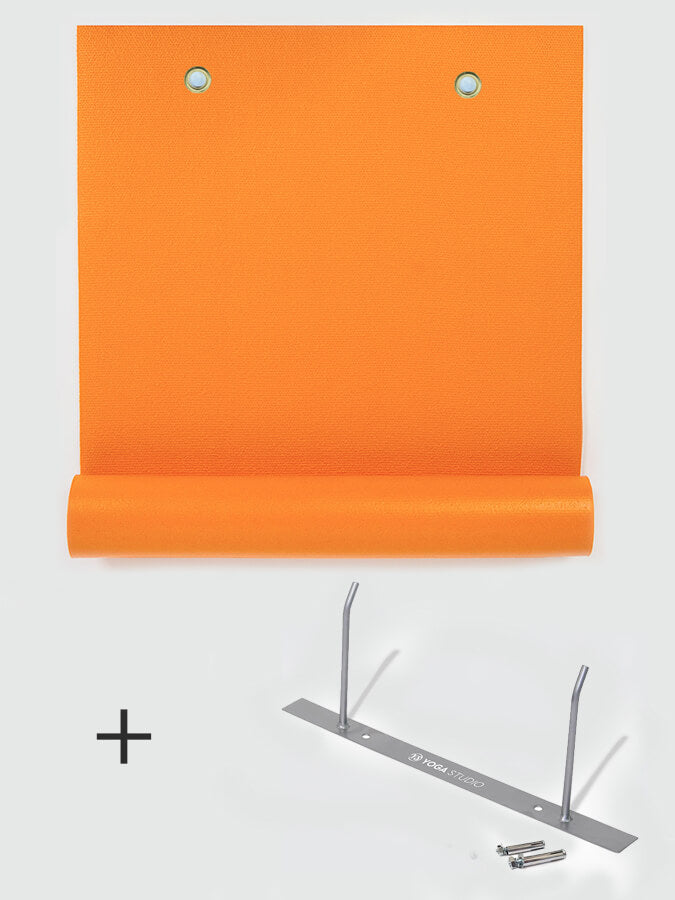 Yoga Studio 10x (EYELETTED) Oeko-Tex 4.5mm Yoga Mats + Wall Bracket Bundle