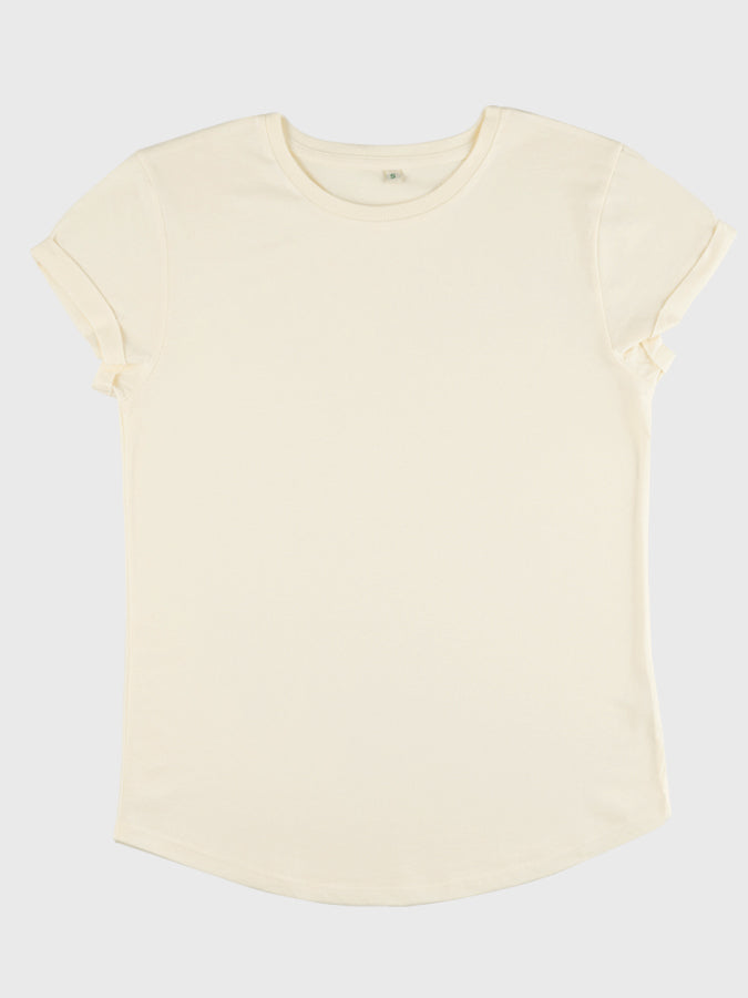 Yoga Studio Women's Organic Cotton Rolled Sleeve T-Shirt Top