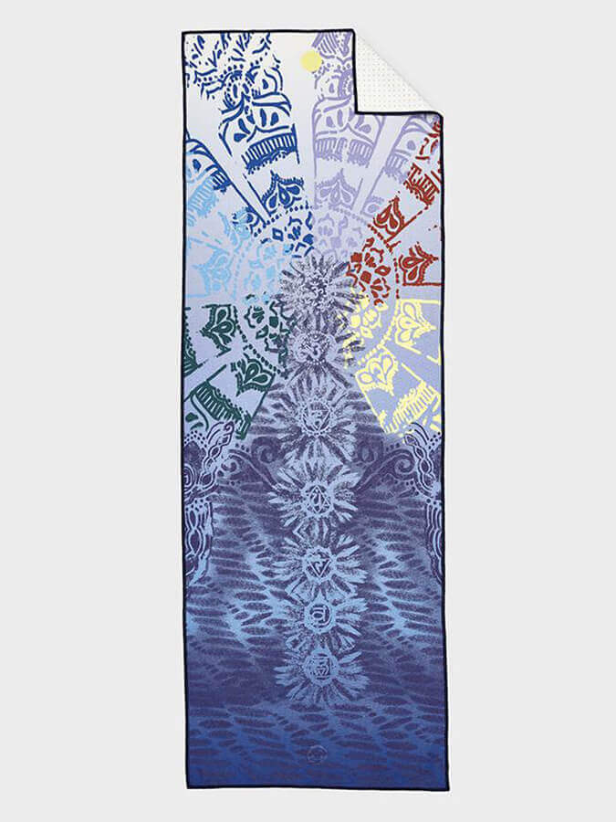 Manduka Yogitoes rSKIDLESS Mat Yoga Towel - Chakra Print (Blue)