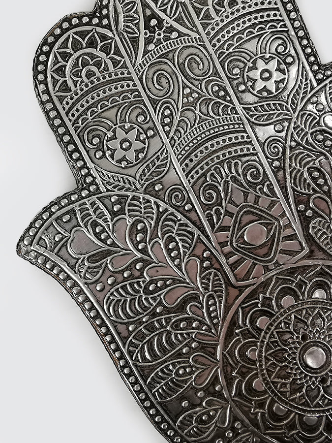 Namaste Hamsa Hand Embossed Incense Ash Catcher Holder
