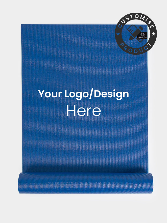Personalised Custom Blue Yoga Mat 6mm With Custom Design