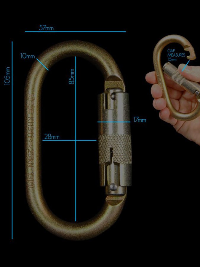 Firetoys ISC KL311 Auto-Locking Oval Carabiner - Yoga Studio Store