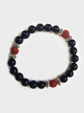 Yoga Studio Black Onyx & Rudraksha Mala Pulsera de cuentas