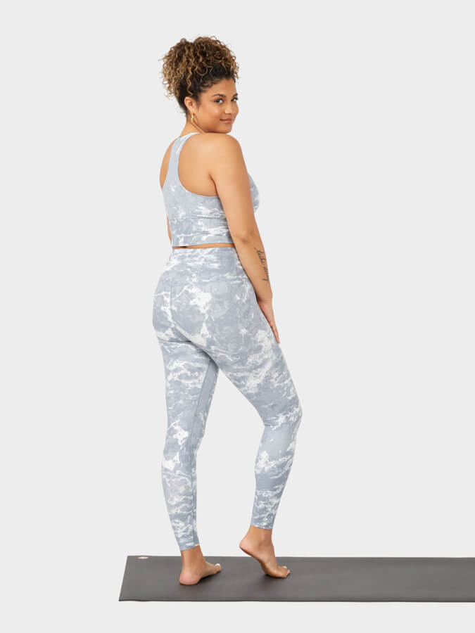 Manduka Evolve Women's Leggings - Shadow Blue Marble