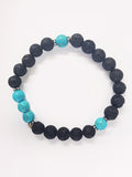 Yoga Studio Lava Stone & Turquoise Pulsera de cuentas de mala