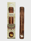 Namaste Karma Scents Brass Mango Wood Incense Ash Catcher Holder - Elephant