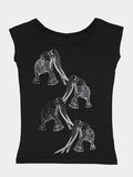 Camiseta Mujer Orgánica Natural Emma Nissim Top - Elephant Tuskers