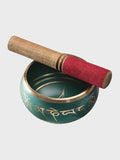 Namaste Buda Diseño de Ojo Singing Bowl con Stick Striker Verde