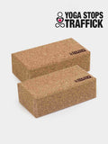Yoga Stops Traffick Tamaño estándar Cork Yoga Brick - Twin Pack